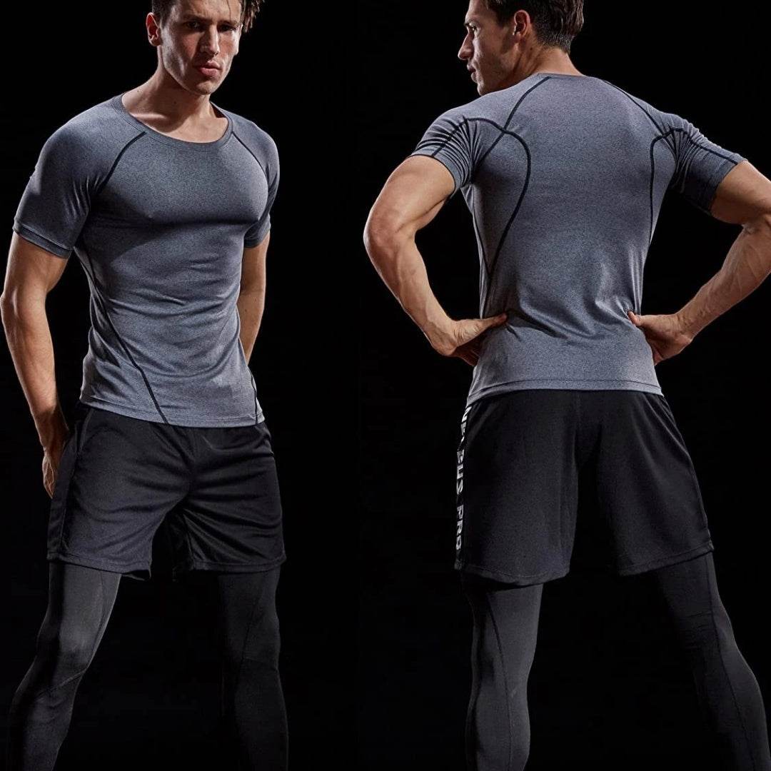 Quick Drying Men Short Sleeve Exercise Running Workout T-shirt Top - www.Shopthatapp.com #