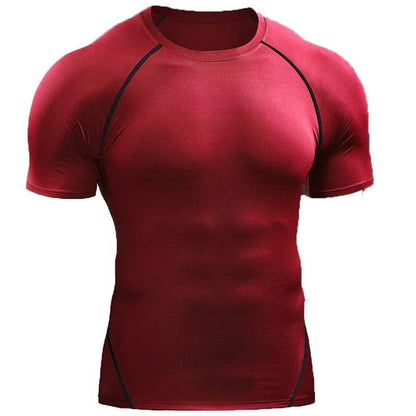 Quick Drying Men Short Sleeve Exercise Running Workout T-shirt Top - www.Shopthatapp.com #