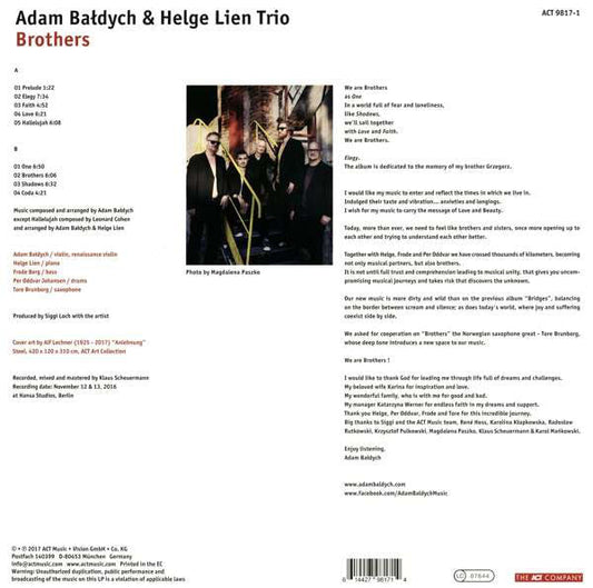 Adam Bałdych & Helge Lien Trio / Brothers - LP Used