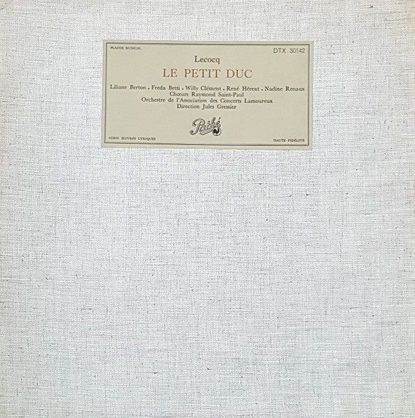 Charles Lecocq / Le Petit Duc - LP Used - www.Shopthatapp.com