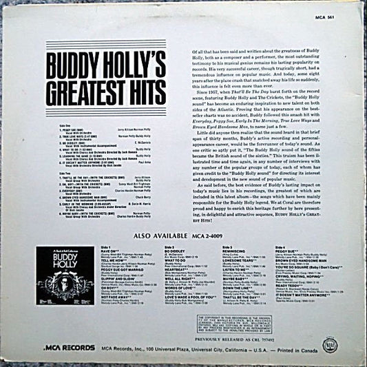Buddy Holly / Buddy Holly's Greatest Hits - LP USED - www.Shopthatapp.com