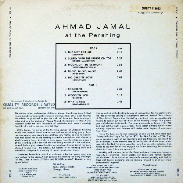 Ahmad Jamal Trio / But Not For Me - LP USED - www.Shopthatapp.com
