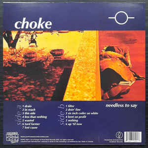 Choke / Needless To Say - LP Clear/Blue/Silver (Used)