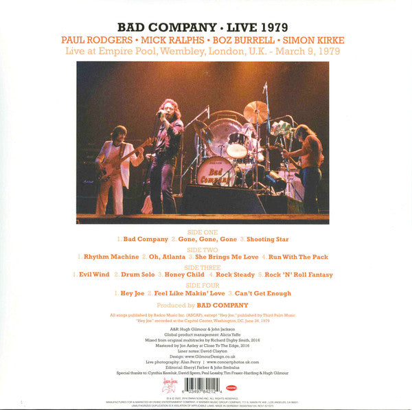 Bad Company / Live 1979 - 2LP ORANGE - www.Shopthatapp.com