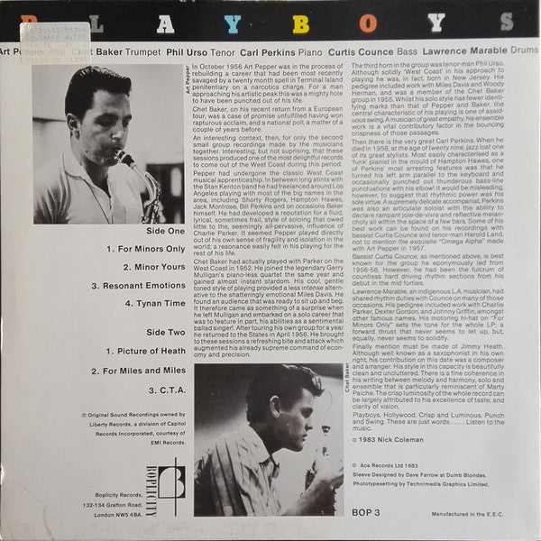 Chet Baker & Art Pepper / Playboys - LP USED - www.Shopthatapp.com