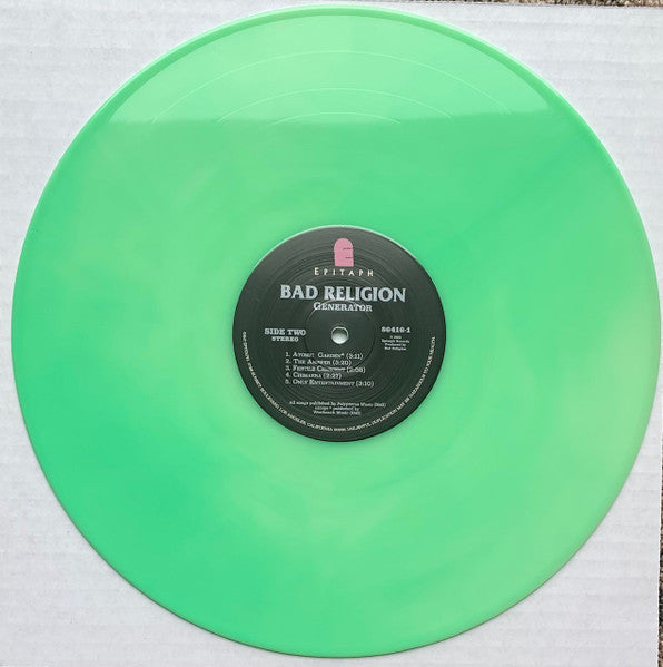 Bad Religion / Generator - LP CLEAR GREEN - www.Shopthatapp.com