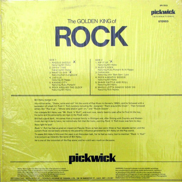 Bill Haley & The Comets / The Golden King Of Rock - LP USED - www.Shopthatapp.com