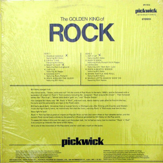 Bill Haley & The Comets / The Golden King Of Rock - LP USED - www.Shopthatapp.com