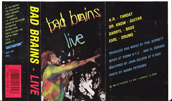 Bad Brains / Live - K7 (Used) - www.Shopthatapp.com