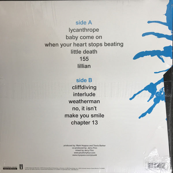 +44 / When Your Heart Stops Beating - LP Blue+White Swirl Used - www.Shopthatapp.com