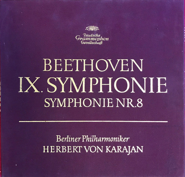 Beethoven, Berliner Philharmoniker, Herbert von Karajan / IX. Symphonie / Symphonie Nr. 8 - 2LP BOX Used - www.Shopthatapp.com