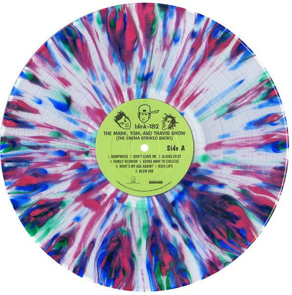 Blink-182 / The Mark, Tom And Travis Show (The Enema Strikes Back!) - 2LP Clear W/ Pink, Green, Blue Splatter (Used) - www.Shopthatapp.com