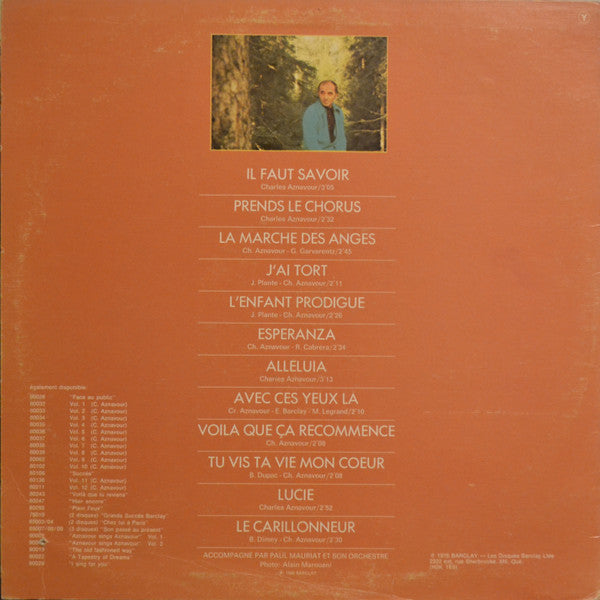 Charles Aznavour / Volume 3: Il Faut Savoir - LP USED - www.Shopthatapp.com