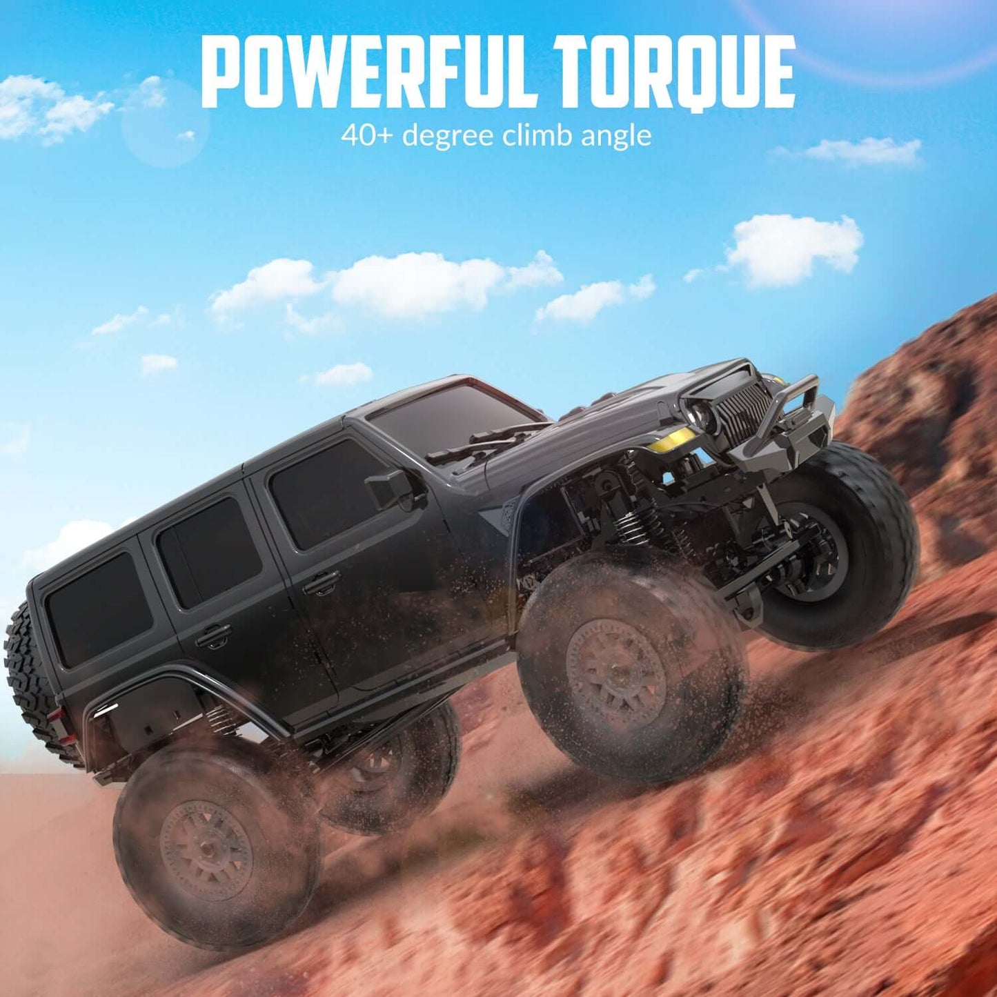 RACENT RCS24 1/24 4WD All-Terrain RC Monster Truck with LED - www.Shopthatapp.com #
