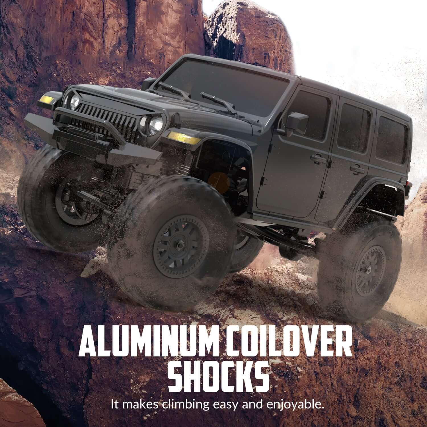 RACENT RCS24 1/24 4WD All-Terrain RC Monster Truck with LED - www.Shopthatapp.com #