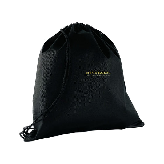 RB1002A | Borsa a Tracolla  in Vera Pelle Made in Italy con Tracolla removibile in pelle e attacchi con fibbie in metallo Oro Lucido - Colore Nero - Dimensioni: cm 26 x 20 x 10 - www.Shopthatapp.com