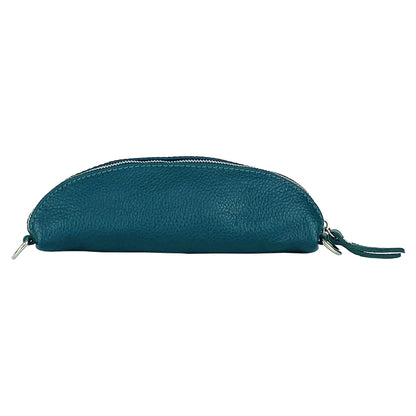 RB1015BZ | Marsupio con tracolla amovible en Vera Pelle Fabriqué en Italie. Attacchi con moschettoni in metallo Nickel Lucido - Colore Ottanio - Dimensioni: 24 x 14 x 7