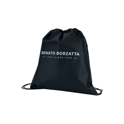 RB1018A | Zaino Donna Doppio scomparto in Vera Pelle Made in Italy con spallacci regolabili. Accessori in metallo Canna di Fucile - Colore Nero - Dimensioni: cm 26 x 30 x 14,5
