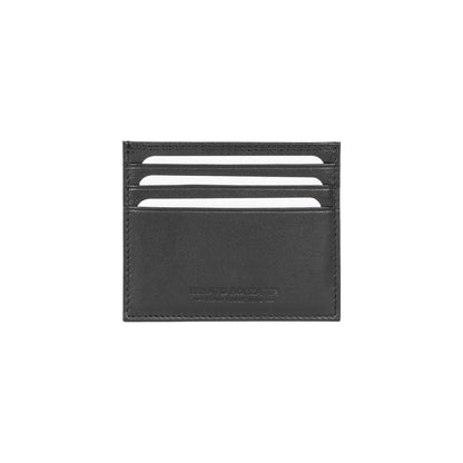 RB12016A | Porta Carte di Credito in Vera Pelle pieno fiore, con leggera grana. Colore Nero. Protezione RFID. Dimensioni: cm 10 x 8 x 0,5. Confezione: Scatola regalo fondo/coperchio - www.Shopthatapp.com