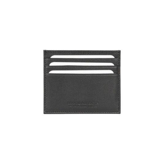 RB12016A | Porta Carte di Credito in Vera Pelle pieno fiore, con leggera grana. Colore Nero. Protezione RFID. Dimensioni: cm 10 x 8 x 0,5. Confezione: Scatola regalo fondo/coperchio - www.Shopthatapp.com