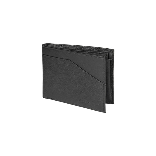 RB12106A | Portafogli Uomo in Vera Pelle pieno fiore, grana dollaro/leggera. Couleur Noir. Protection RFID. Dimensioni da chiuso: cm 12,5 x 9,5 x 2. Confezione: Scatola regalo fondo/coperchio