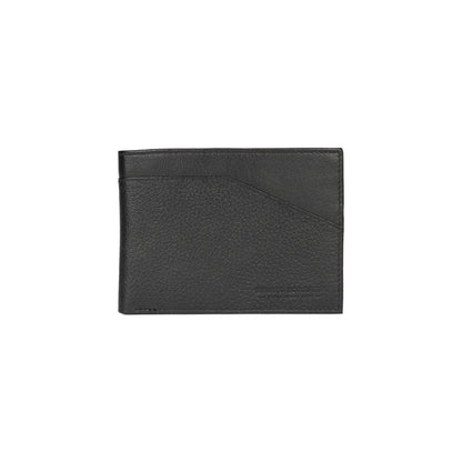 RB12106A | Portafogli Uomo in Vera Pelle pieno fiore, grana dollaro/leggera. Couleur Noir. Protection RFID. Dimensioni da chiuso: cm 12,5 x 9,5 x 2. Confezione: Scatola regalo fondo/coperchio