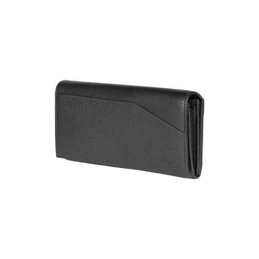 RB12129A | Portafogli Donna in Vera Pelle pieno fiore, grana dollaro/leggera. Colore Nero. Protezione RFID. Dimensioni da chiuso: cm 18,5 x 10 x 3. Confezione: Scatola regalo fondo/coperchio - www.Shopthatapp.com