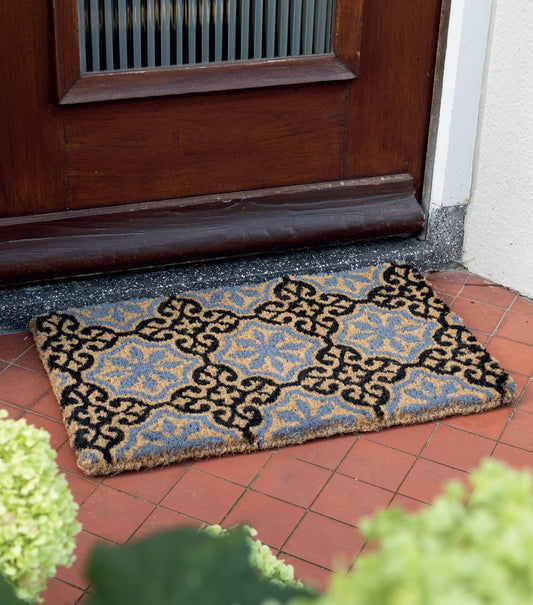 Doormat 100% Coir Tiles With Rosettes - www.Shopthatapp.com