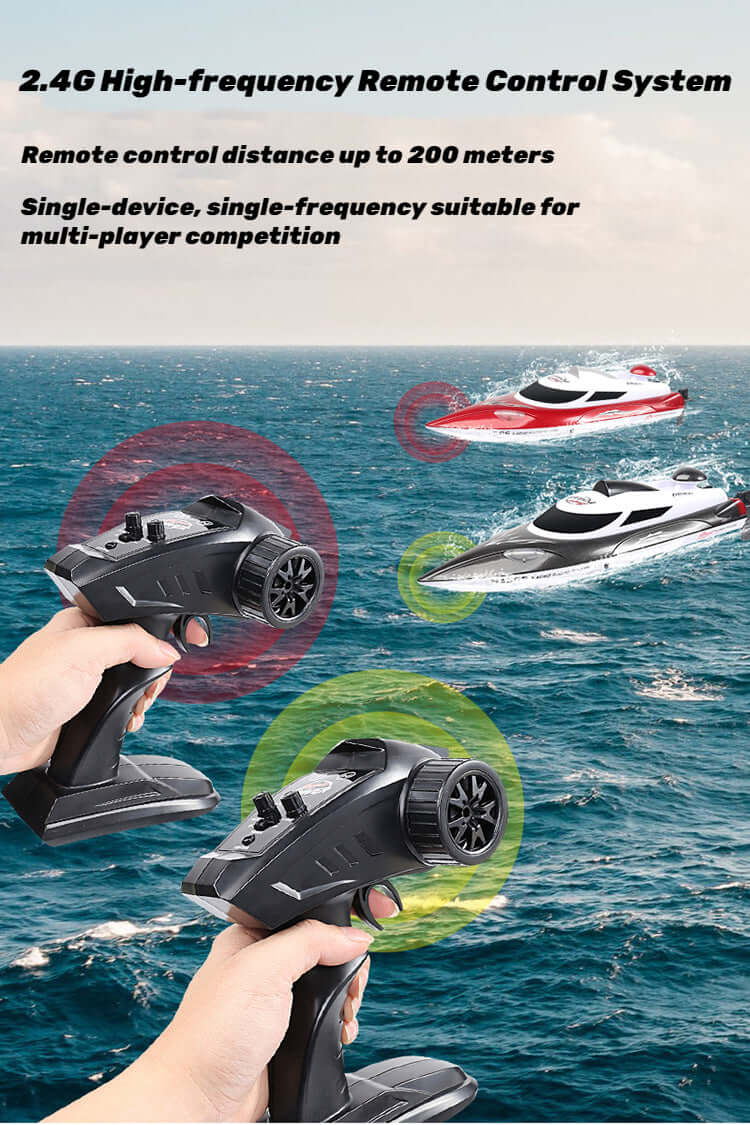 RC Boat & Yacht: High-Speed Remote Boat Toy, 35km/h, Water-Cooled - www.Shopthatapp.com #