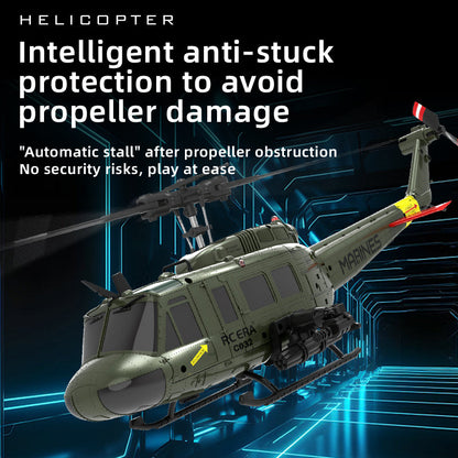 RC ERA C032 UH-1 Huey 6CH RC Helicopter with Smart Positioning & 3D Stunt Flight - www.Shopthatapp.com #