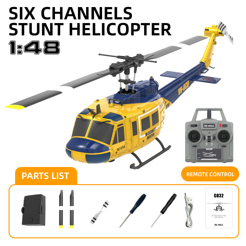 RC ERA C032 UH-1 Huey 6CH RC Helicopter with Smart Positioning & 3D Stunt Flight - www.Shopthatapp.com #