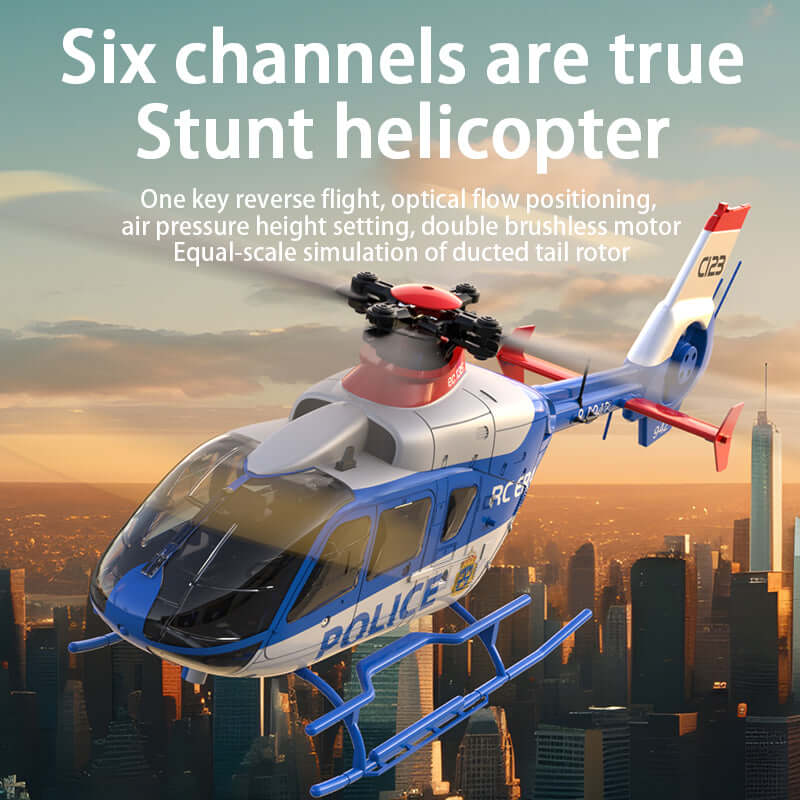 RC ERA C123 6CH Brushless RC Helicopter with Optical Flow, 3 Speed, 1-3 Batteries - www.Shopthatapp.com #
