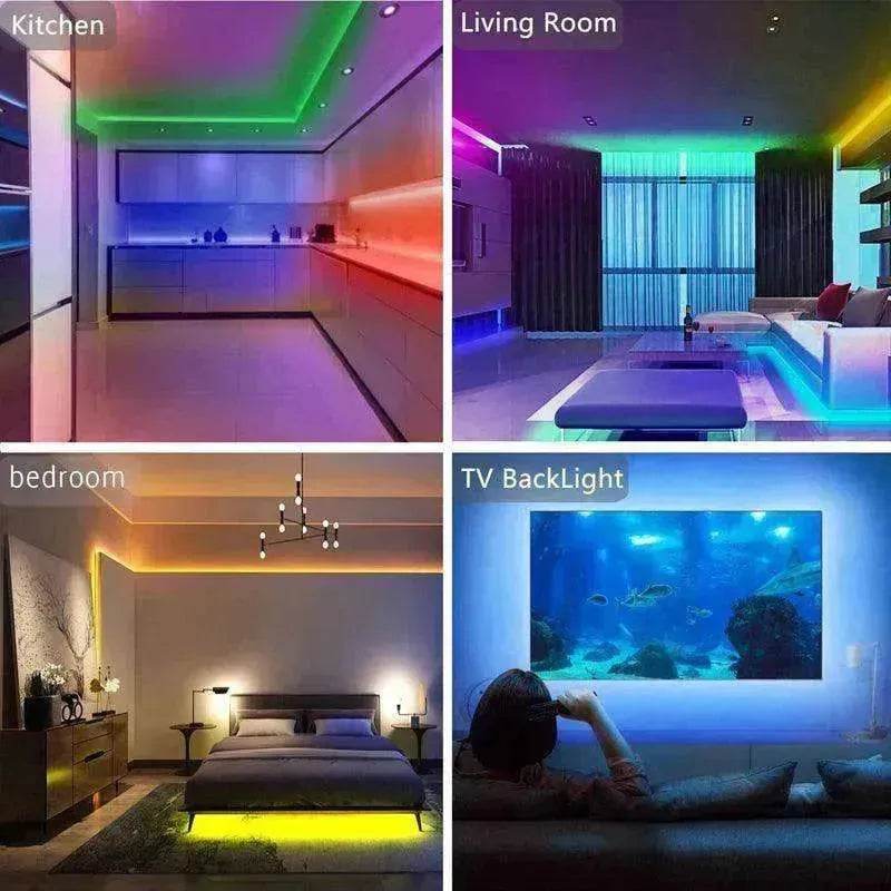 RGB 5050 LED Light Strip Color changing LED Strip Light with Remote Controller 20 meters Long 44keys Controller - www.Shopthatapp.com