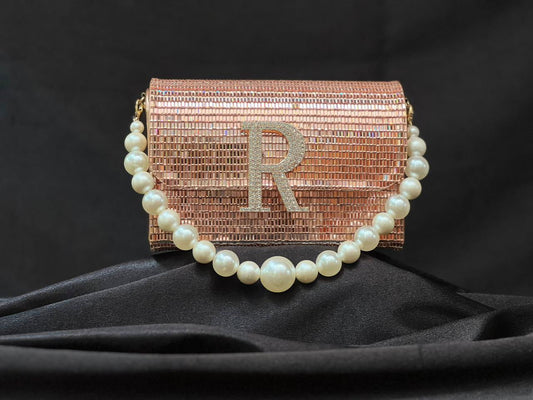 ROSE GOLD Alpha Clutch Bag - Www.Shopthatapp.com
