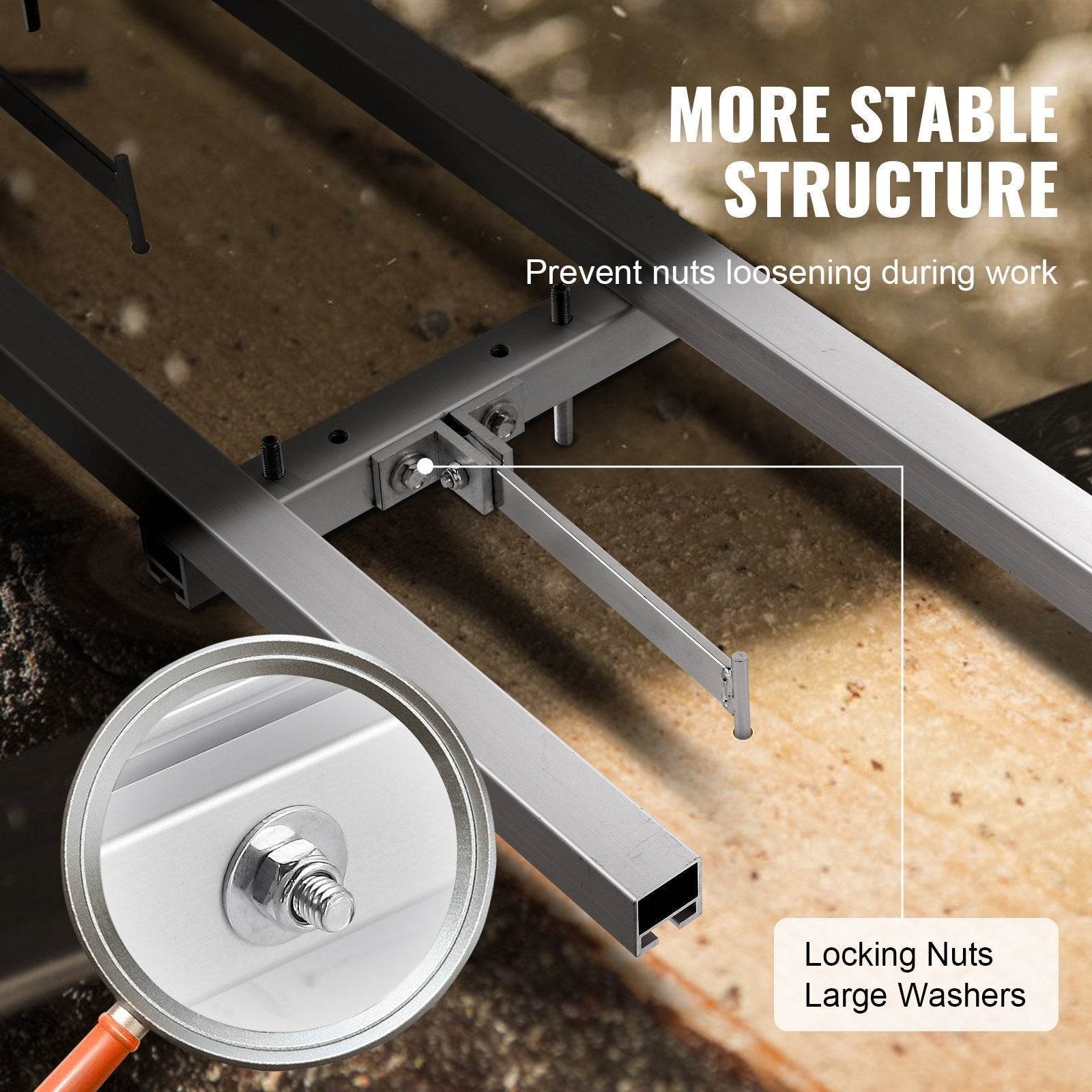 Rail Mill Guide System, 9 Ft Milling Guide, 4 Crossbar Kits Chainsaw Mill Rail Guide, Aluminum Adjustable Saw Mill Rail System Work With Chainsaw Mills For Builders And Woodworkers - www.Shopthatapp.com #
