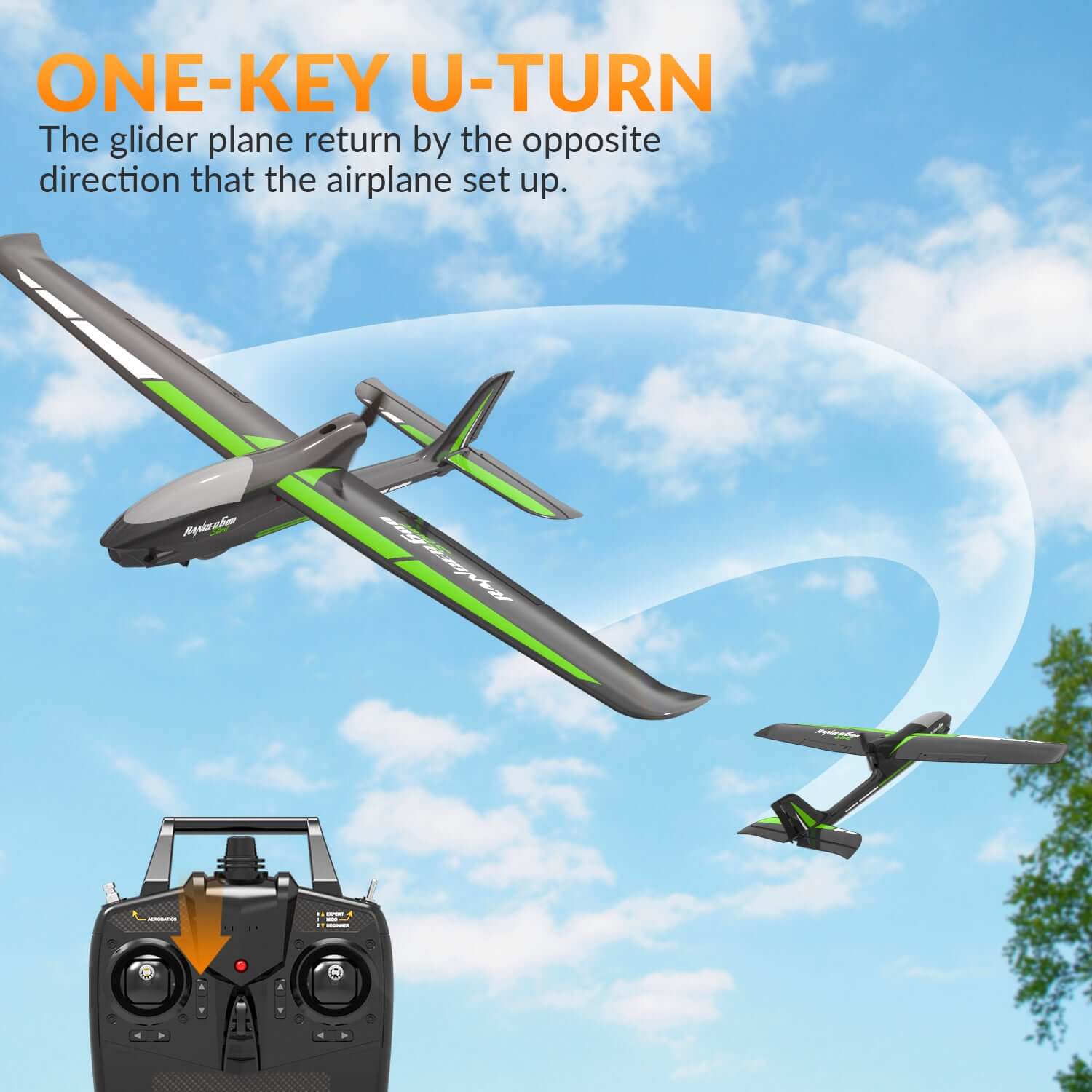 Ranger 600 RC Airplane - 4-Channel, 40 Min Flight, Dual Batteries, Beginner Friendly - www.Shopthatapp.com #