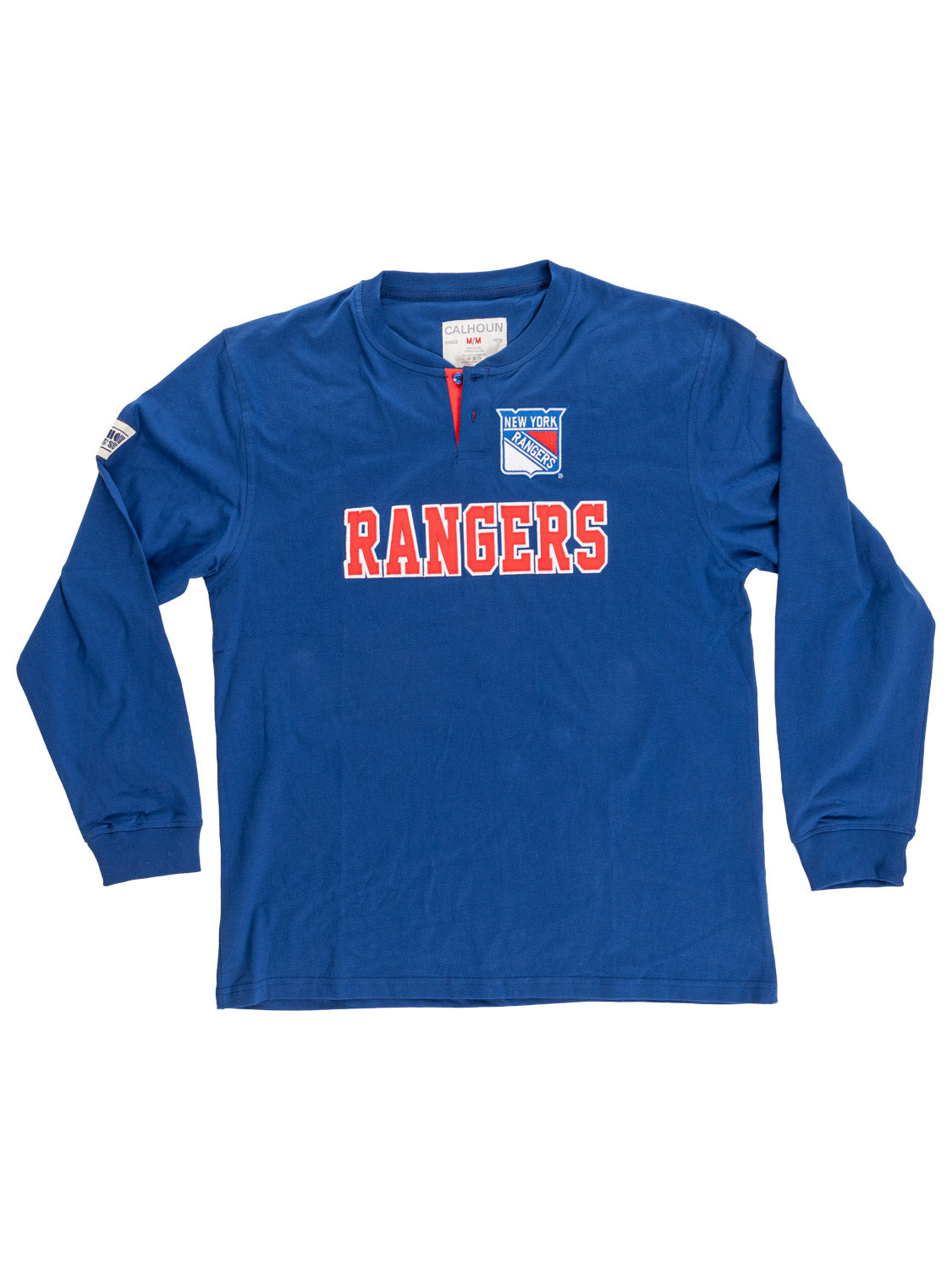 New York Rangers Long Sleeve Henley - www.Shopthatapp.com