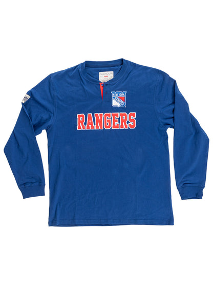 New York Rangers Long Sleeve Henley - www.Shopthatapp.com