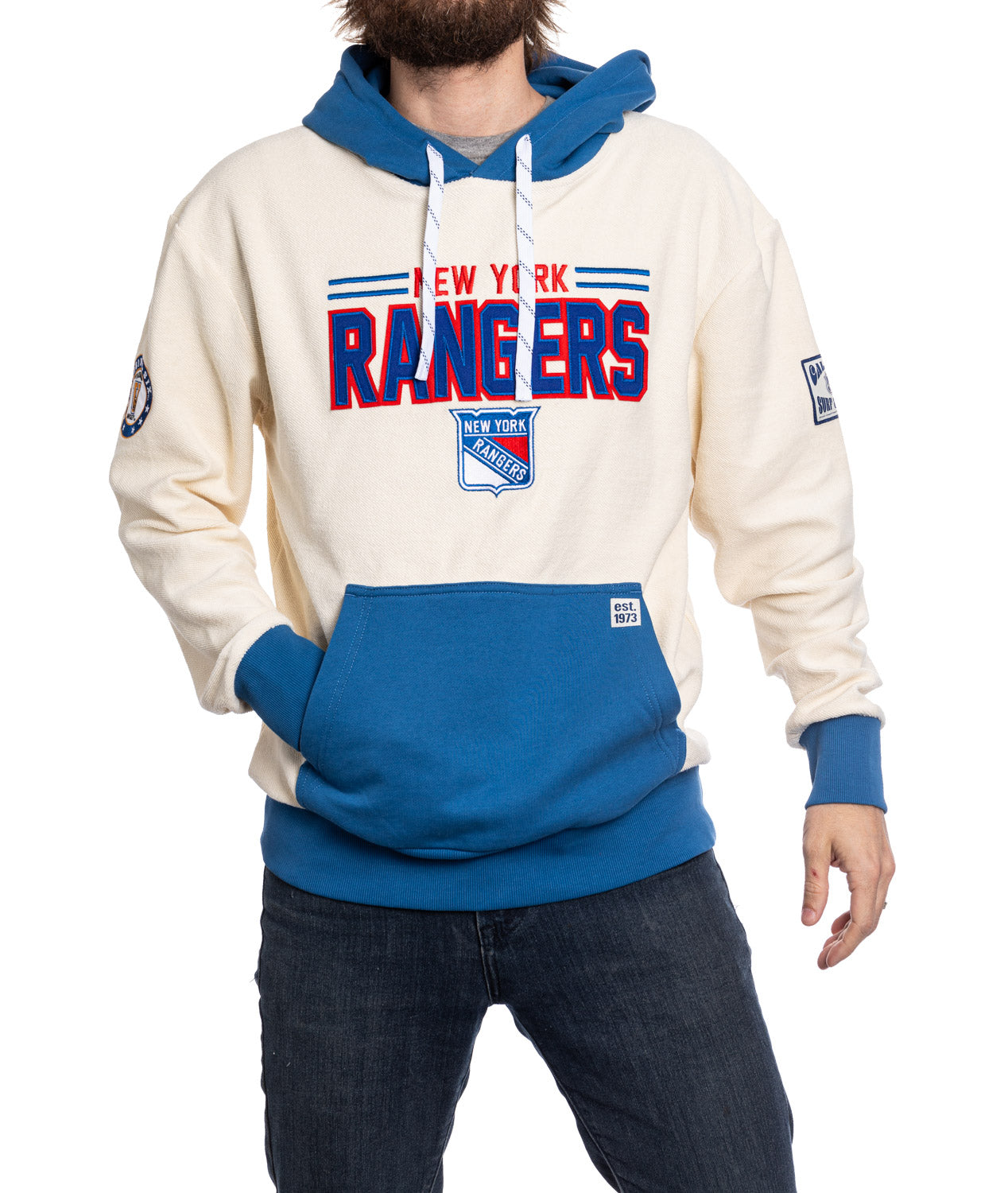 New York Rangers NHL Unisex Reverse Terry Retro Premium Hoodie - www.Shopthatapp.com