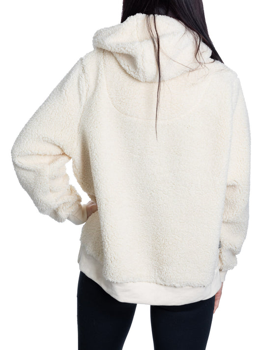 New York Rangers Ladies Sherpa Hoodie with Premium Chenille Logo - www.Shopthatapp.com