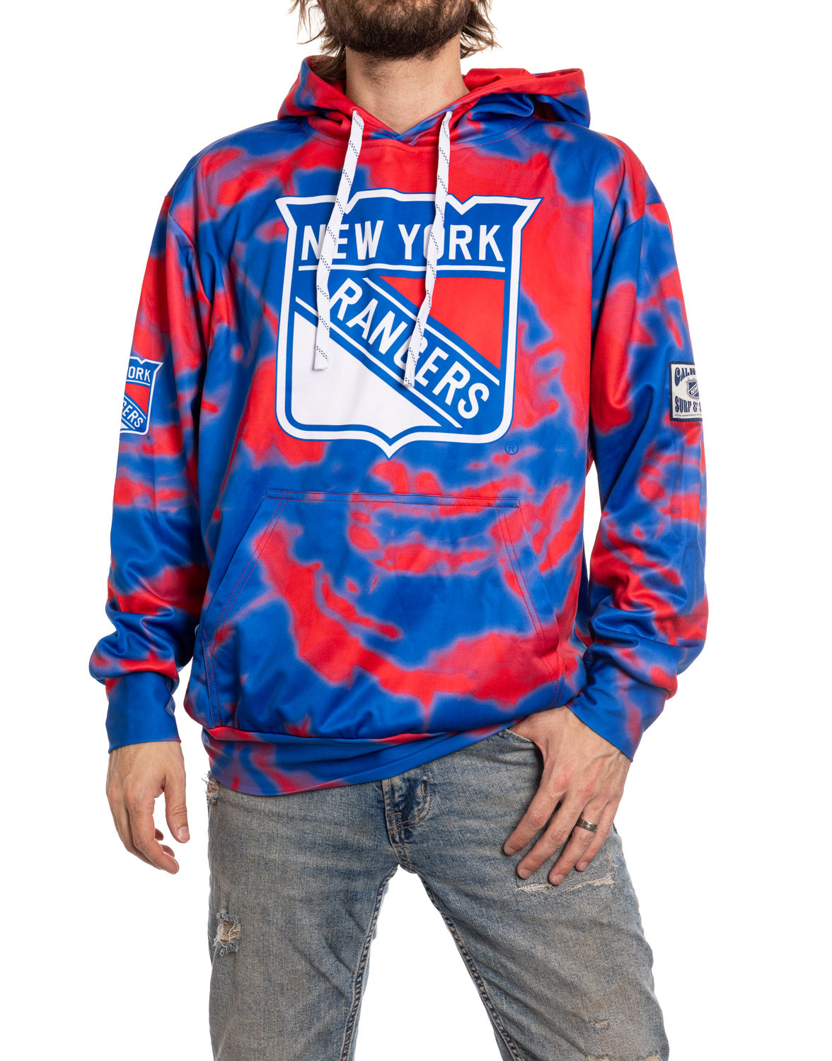 New York Rangers NHL Tie Dye Sublimation Pullover Hoodie - www.Shopthatapp.com
