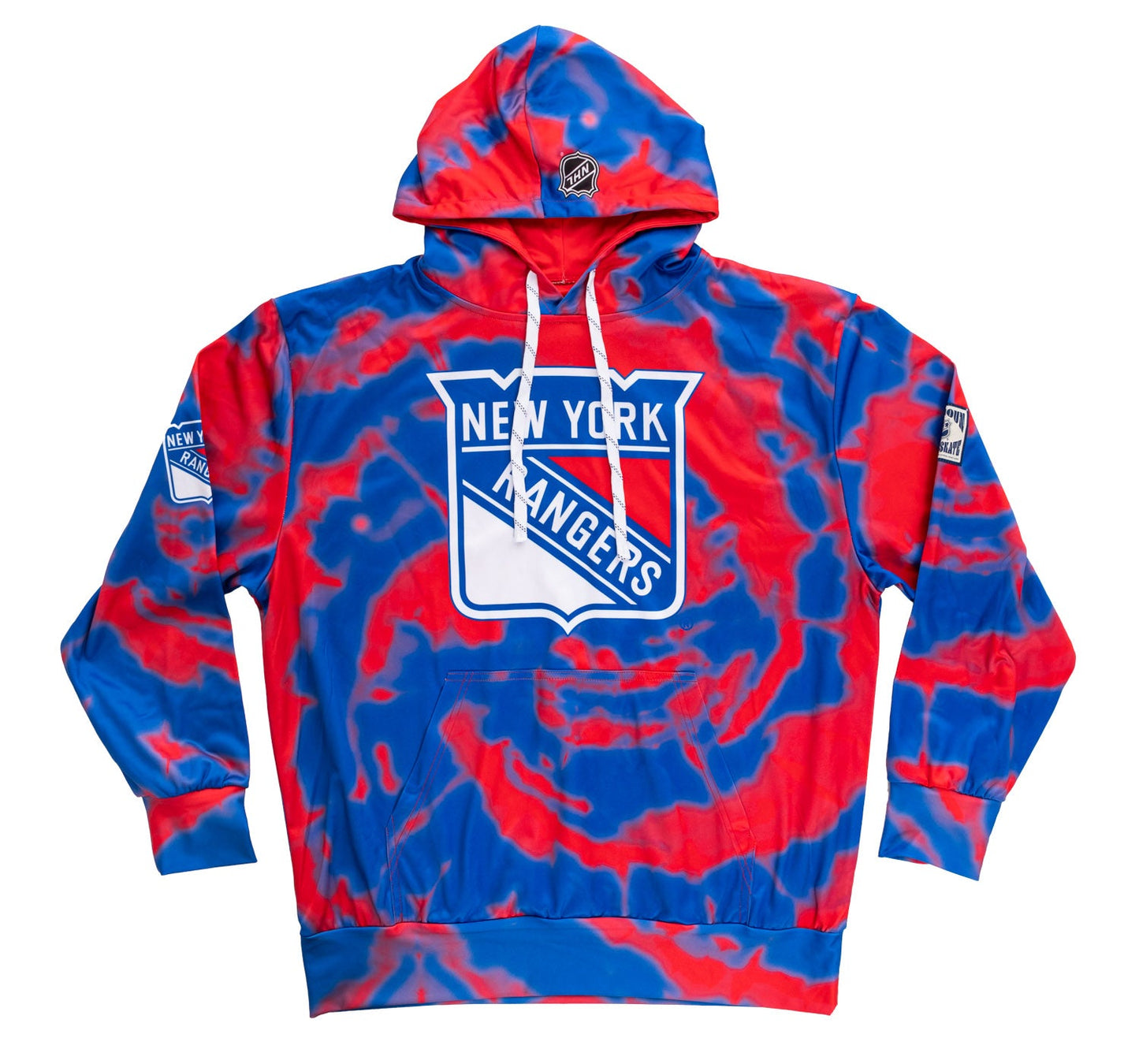 New York Rangers NHL Tie Dye Sublimation Pullover Hoodie - www.Shopthatapp.com