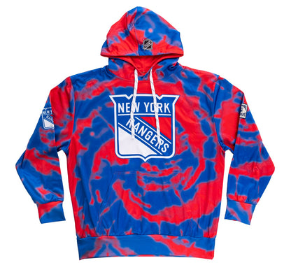 New York Rangers NHL Tie Dye Sublimation Pullover Hoodie - www.Shopthatapp.com