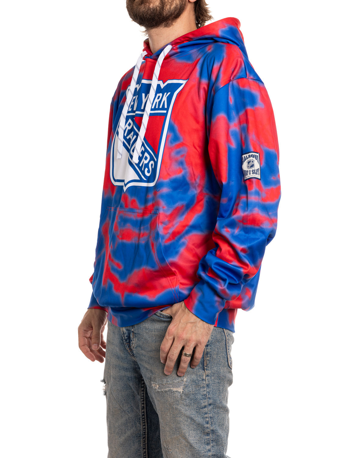 New York Rangers NHL Tie Dye Sublimation Pullover Hoodie - www.Shopthatapp.com