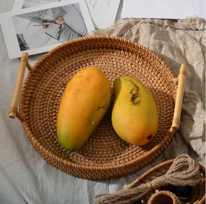 Wicker Rattan Tray - www.Shopthatapp.com