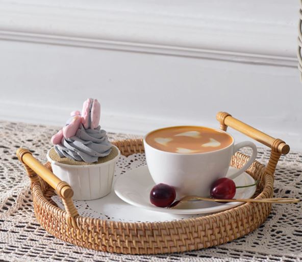 Wicker Rattan Tray - www.Shopthatapp.com