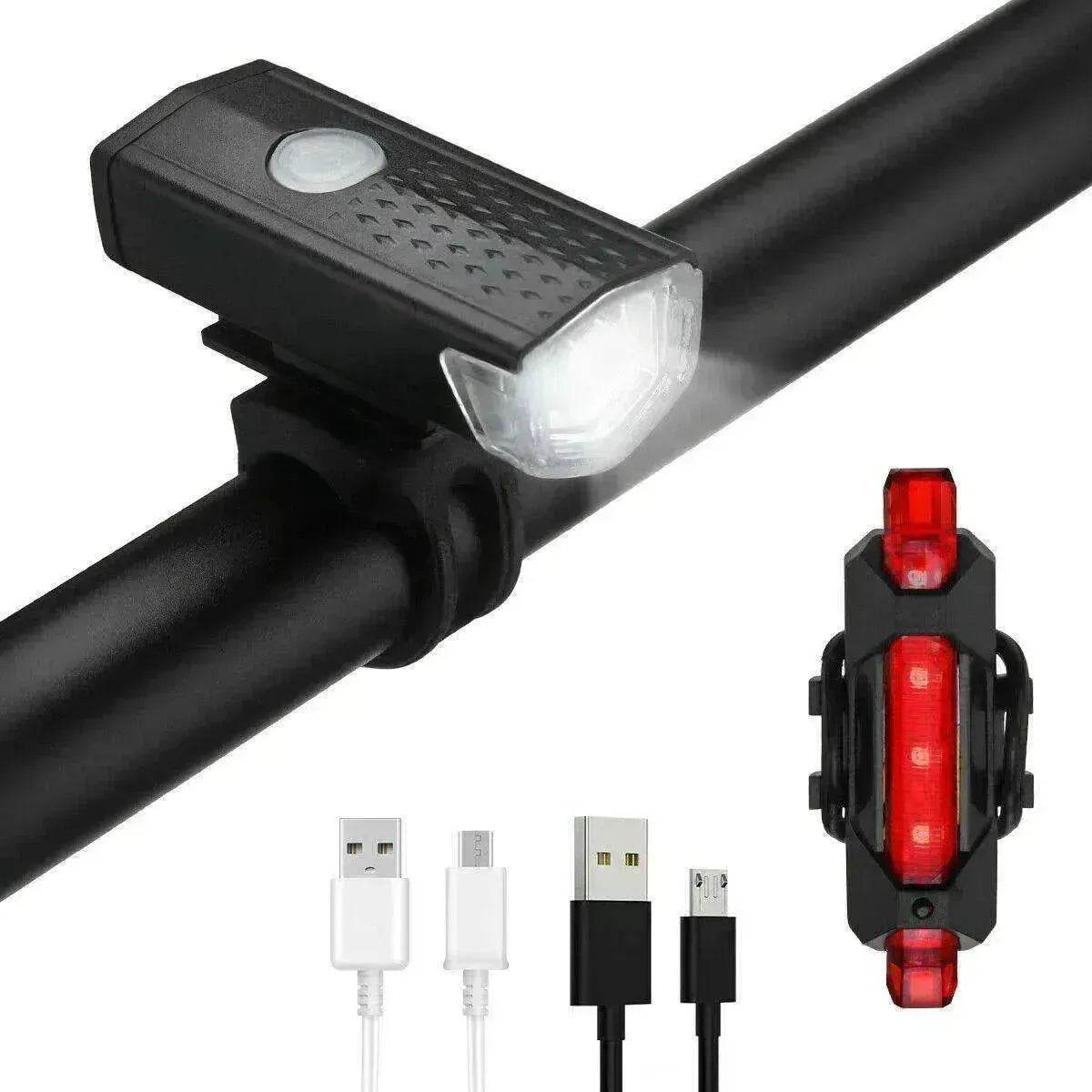 Recharge LED Bike Light Set: Rainproof - www.Shopthatapp.com