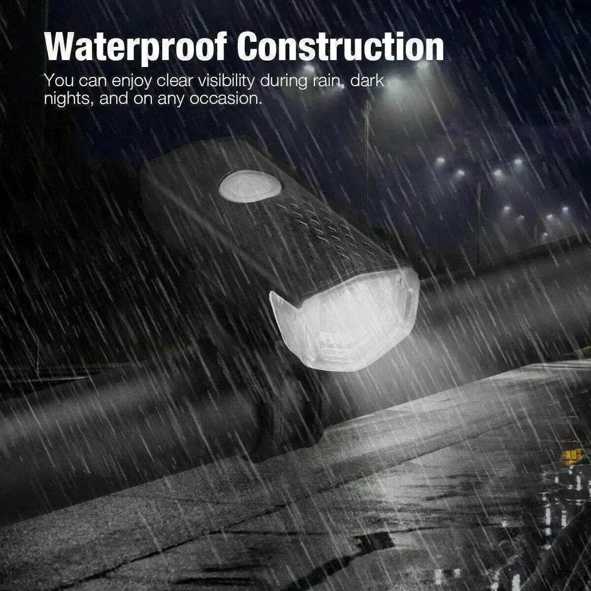 Recharge LED Bike Light Set: Rainproof - www.Shopthatapp.com