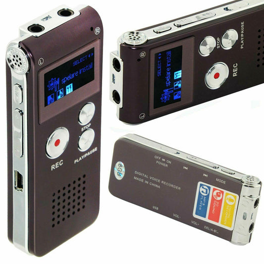 Rechargeable 8GB Digital Audio/Sound/Voice Recorder Dictaphone MP3 Player - www.Shopthatapp.com #