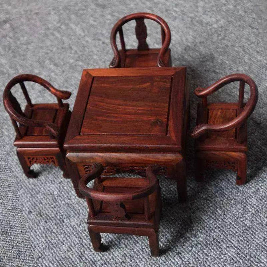 Red Rosewood Antique Creative Table And Chair Furniture Ornaments - www.Shopthatapp.com